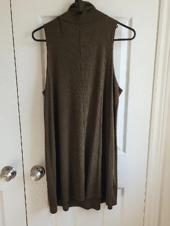 Mendocino Olive Sleeveless Cowl Neck Tunic Womens L - Picture 4 of 7